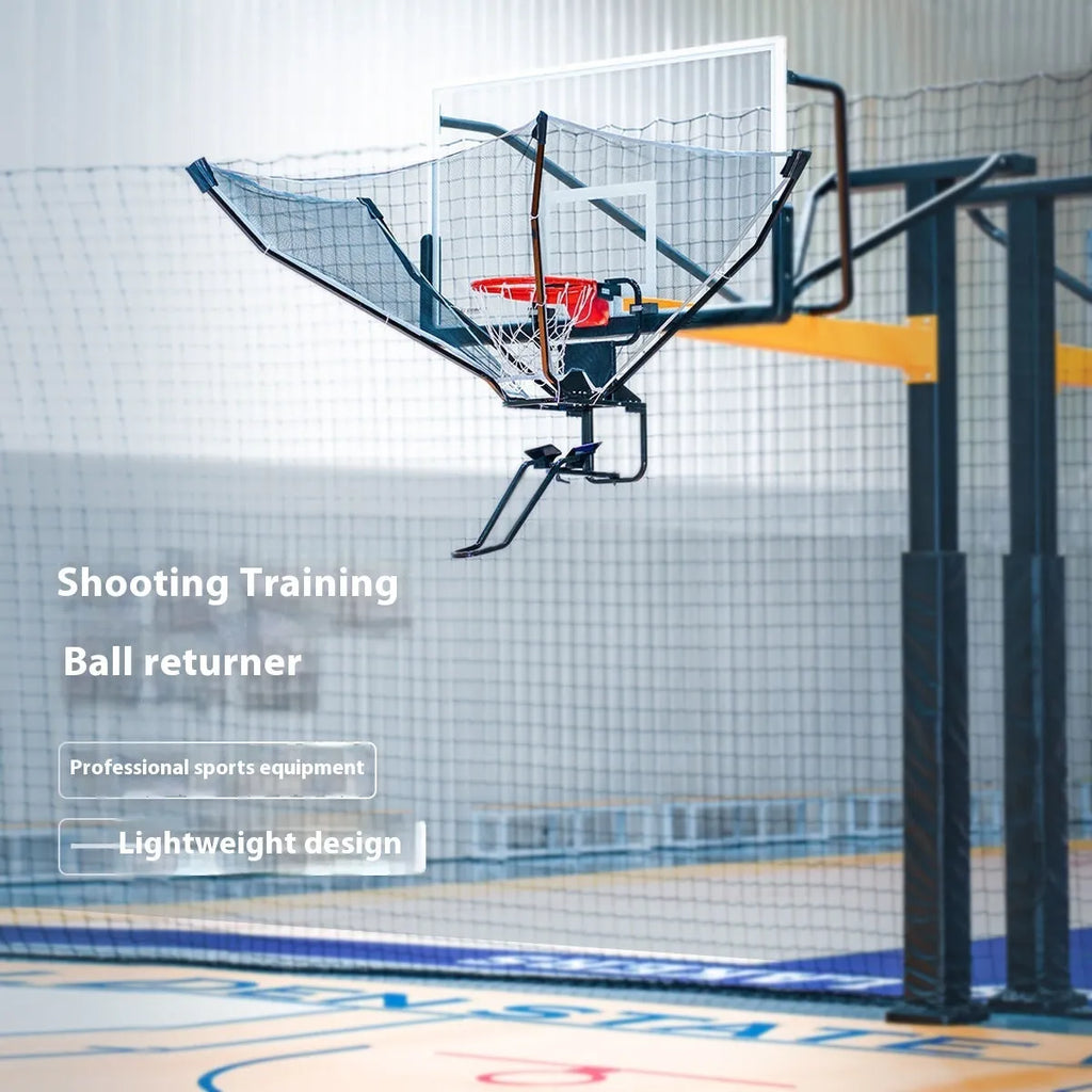 New upgrade second generation basketball training ball return in cowhide and iron with hanging continuous pitching automatic serve design