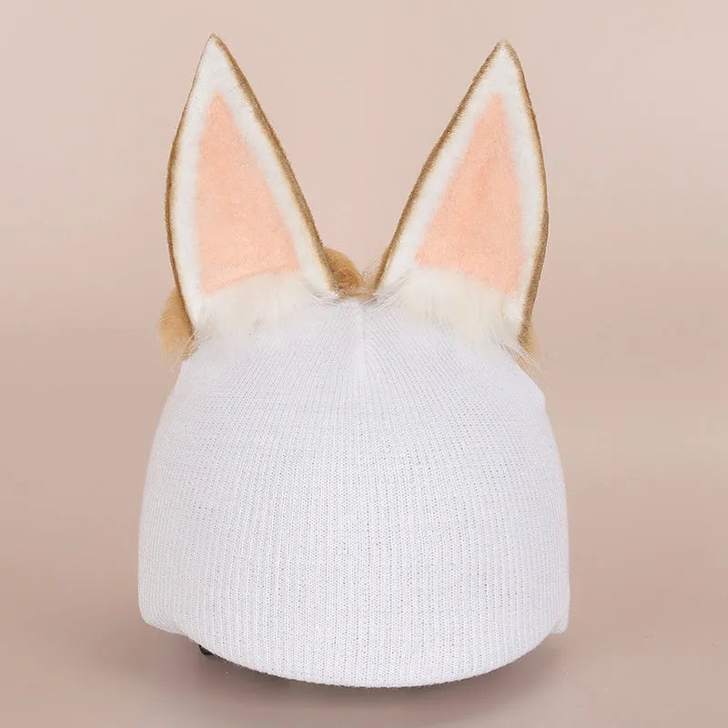 Plush fabric cartoon helmet hat decoration for ski helmets in multiple style variations