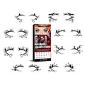 Bat and spider decorative eyeliner stickers for temporary festival makeup application