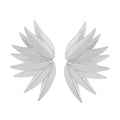 Leaves patch earrings in gold and white colour options with geometric leaf silhouette design