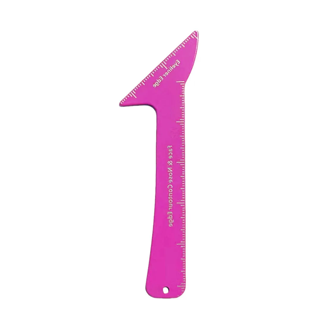 3-in-1 reusable eyeliner stencil tool for hooded eyes showing winged eyeliner, eyebrow, and contour templates