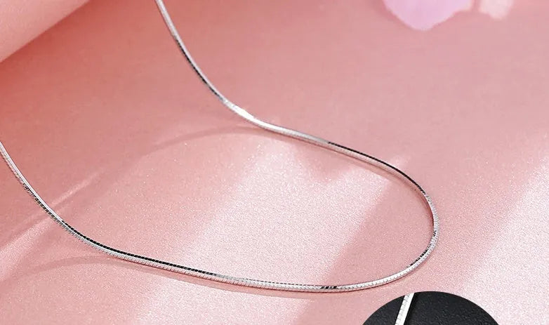 S925 sterling silver necklace with plated finish, available in multiple style options