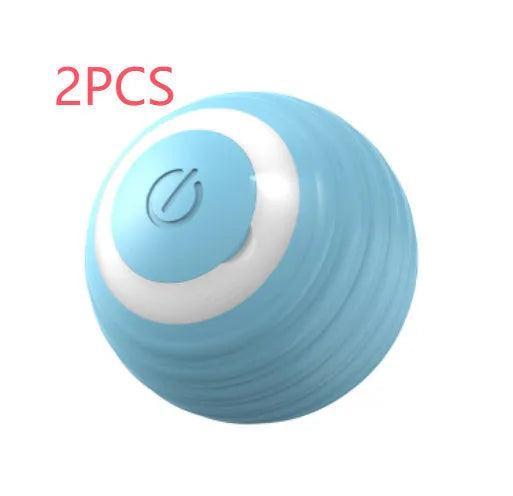 Blue automatic moving bouncing rolling ball smart cat toy for indoor cats with rechargeable design