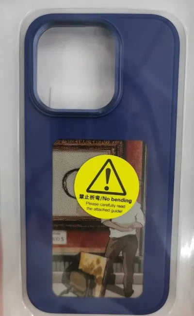 E-ink phone case for Apple iPhone with NFC screen projection displayed in black TPU, showing a custom image on the e-ink screen