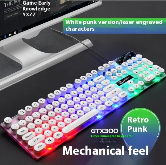 TX35 mechanical feeling computer keyboard with 1.5 metre cable in white colour option