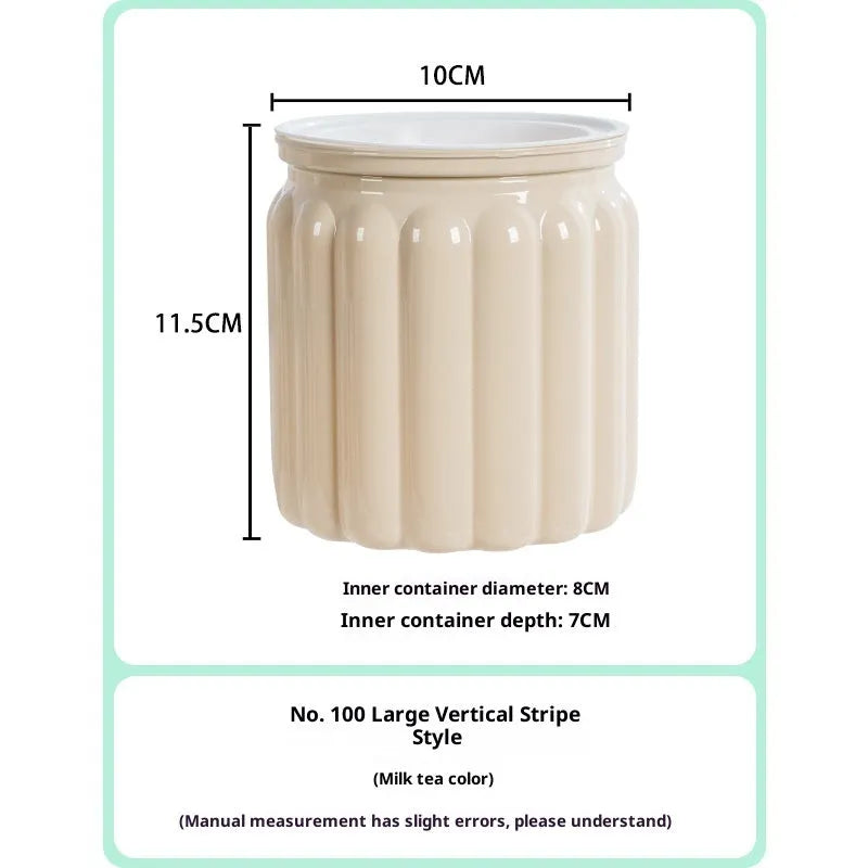 Self-absorbent transparent plastic resin flowerpot for desktop hydroponic planting of small green plants