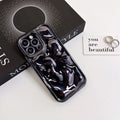 All-inclusive TPU phone case with electroplated meteorite pattern for iPhone in black colour