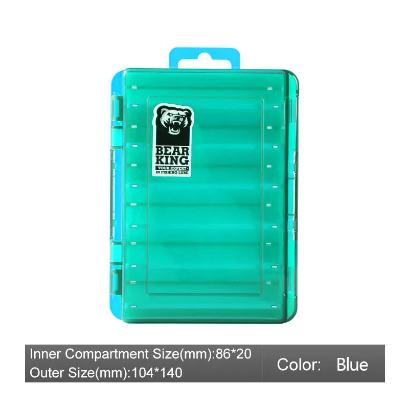Luya double-sided micro-object box in ABS plastic, 14x10x3.2cm, shown in red for fishing tackle storage