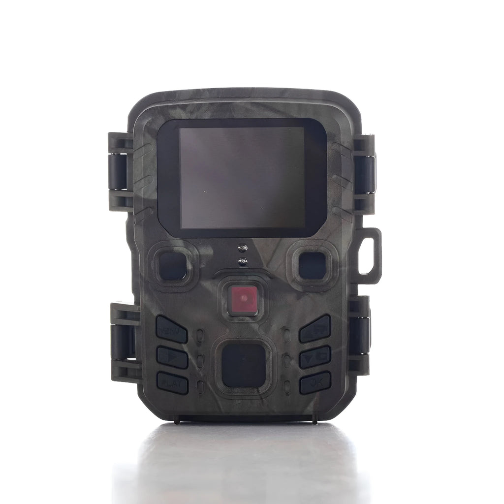 Black infrared night vision monitoring device with 12MP sensor and TF Card slot