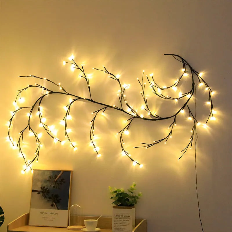 LED rattan tree light with warm white colour and PVC shell for indoor decoration