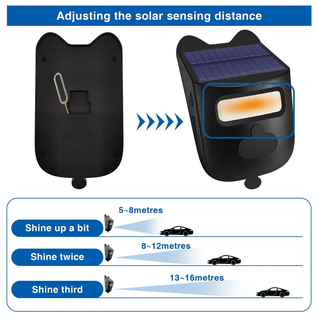Solar wireless motion sensor alarm with digital display for outdoor driveway detection