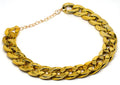 Geometric plastic resin dog collar chain necklace in gold or white on a small dog model
