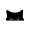 Cartoon black cat car sticker 15x9cm black paper decal vehicle