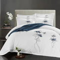 Four-piece 100% pure cotton bedding set with plain pattern, 60-thread-count twill weave, reactive dyeing, in 200x230cm size