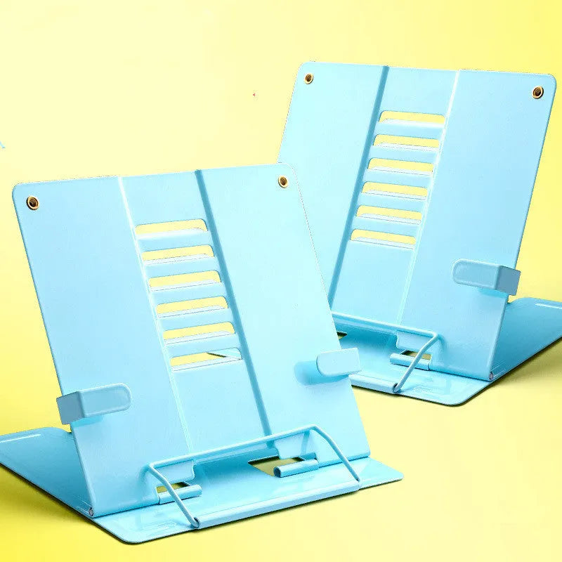 Metal telescopic bookshelf for primary school students adjustable width desk organiser blue colour
