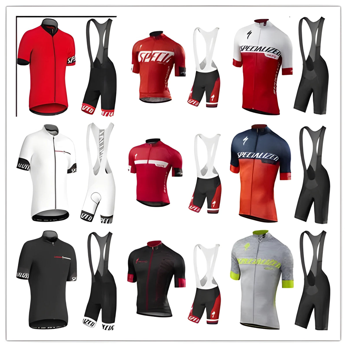 Summer cycling suit with UV protection, short-sleeved jersey and shorts set, available in multiple sizes and styles