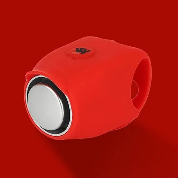 Violet bike electronic bell with 120dB horn, six voice modes, IPX4 waterproof silicone mount on handlebar