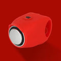 Violet bike electronic bell with 120dB horn, six voice modes, IPX4 waterproof silicone mount on handlebar