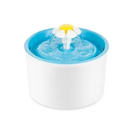 Blue square electric cat water fountain with filter, 19cm, plastic construction
