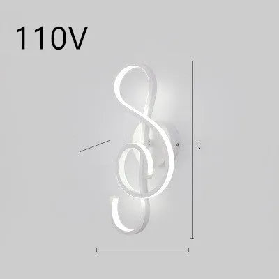 Minimalist Nordic design LED wall lamp with a silicone shade, mounted on a bedroom wall.