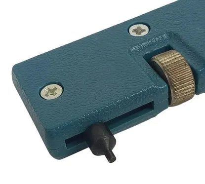 Universal watch opener tool for removing watch back covers, handheld metal tool with grip for opening