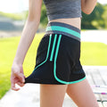 Women's yoga sports shorts with nylon lining in green