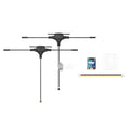 ELRS dual-band 915MHz and 2.4GHz Gemini receiver kit with T-shaped antennas and accessories for FPV drones
