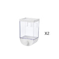 White transparent ABS plastic food storage container with easy-press lid for cereals and dry goods.