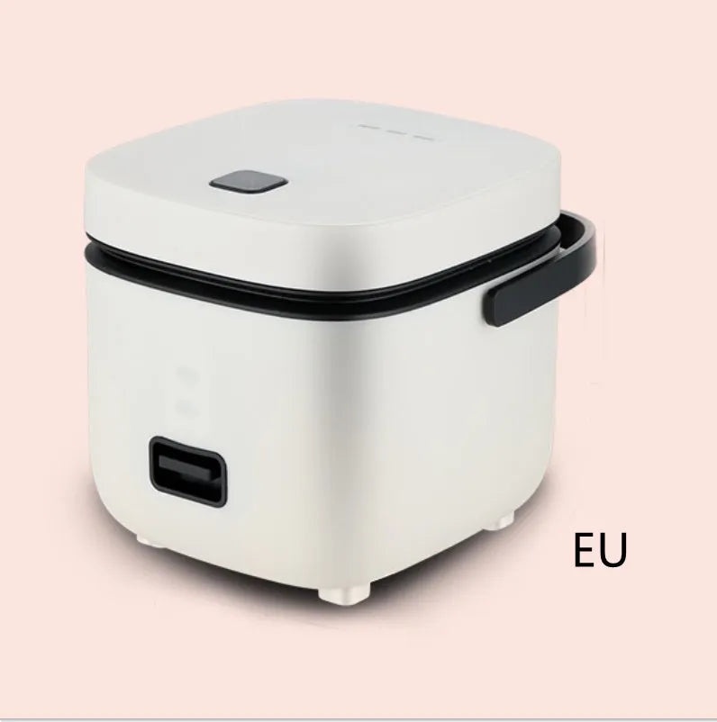 Mini rice cooker 1-2 litre 200W compact mechanical kitchen appliance in brown