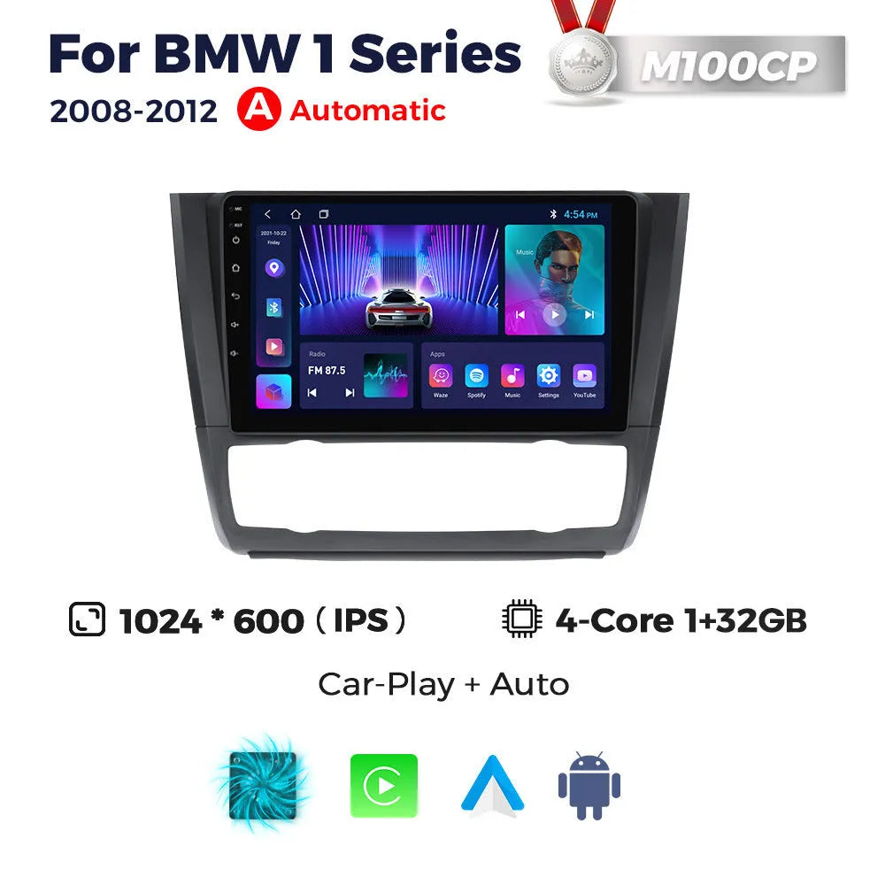 9-inch Android car navigation touchscreen unit for BMW E87 dashboard installation