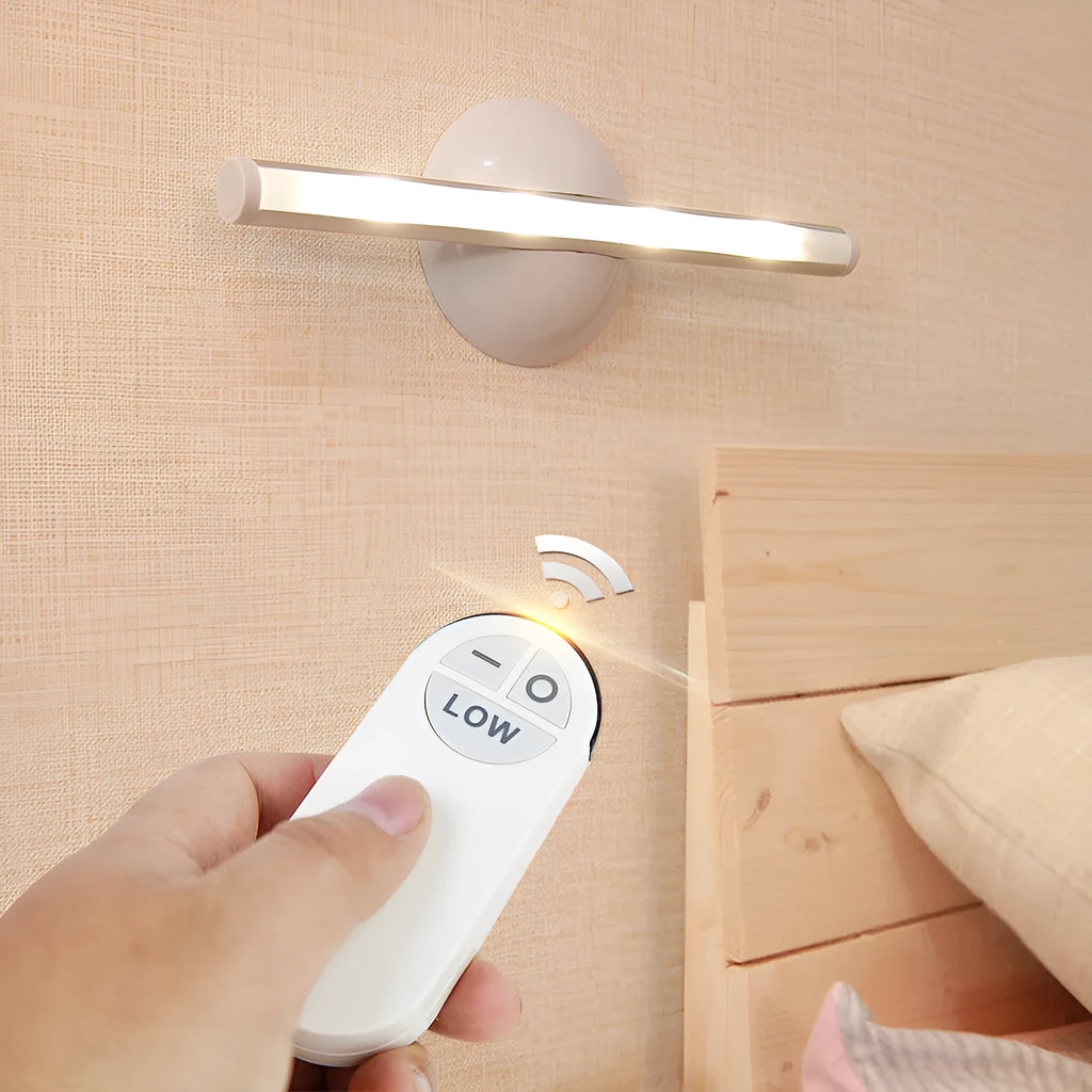 Rectangular LED night light with remote control for cabinet and wardrobe installation