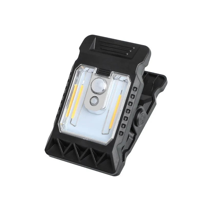 IP65 waterproof motion sensor clip lamp with compact ABS housing and clip mount.