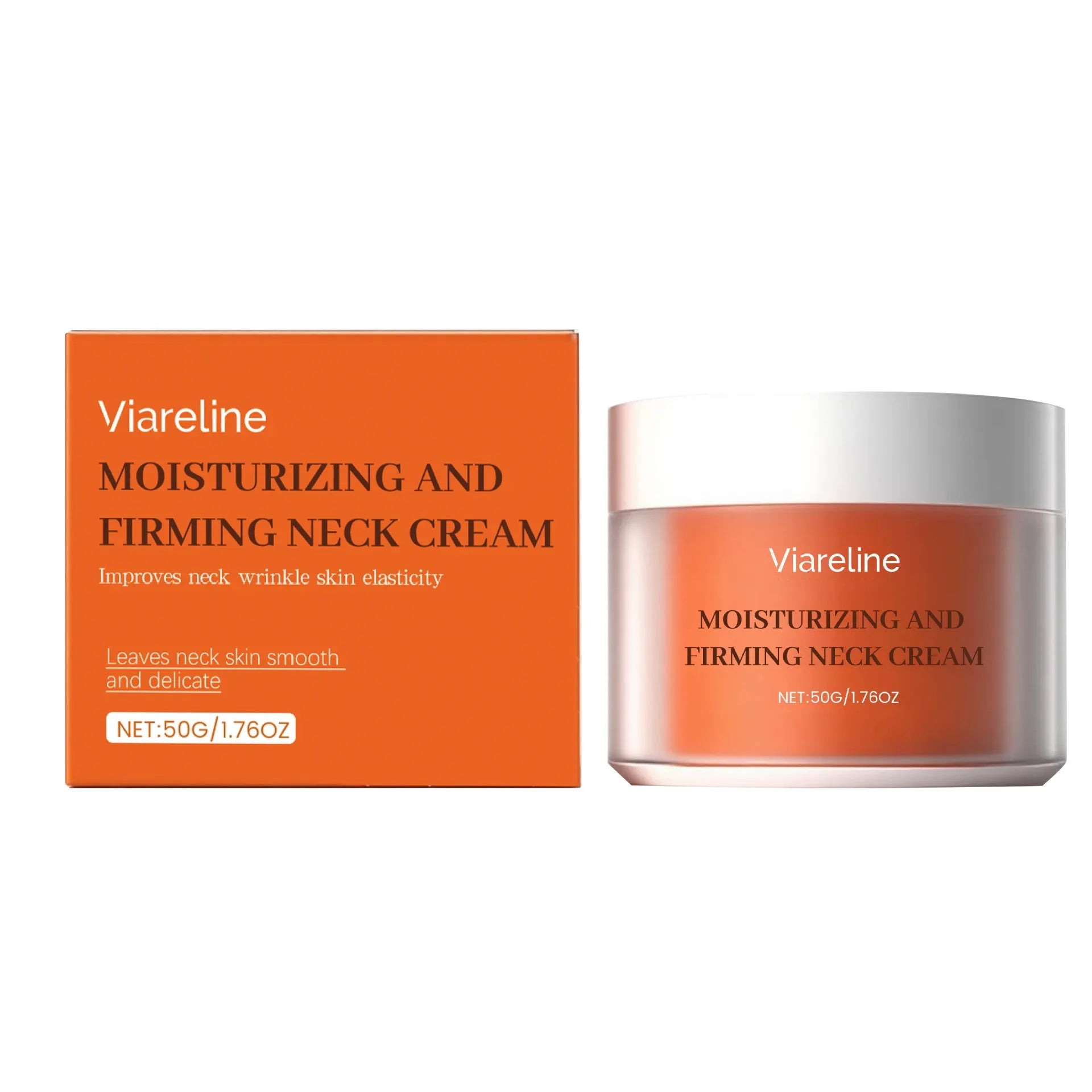 50g daily neck moisturising cream in 6.3cm square compact packaging