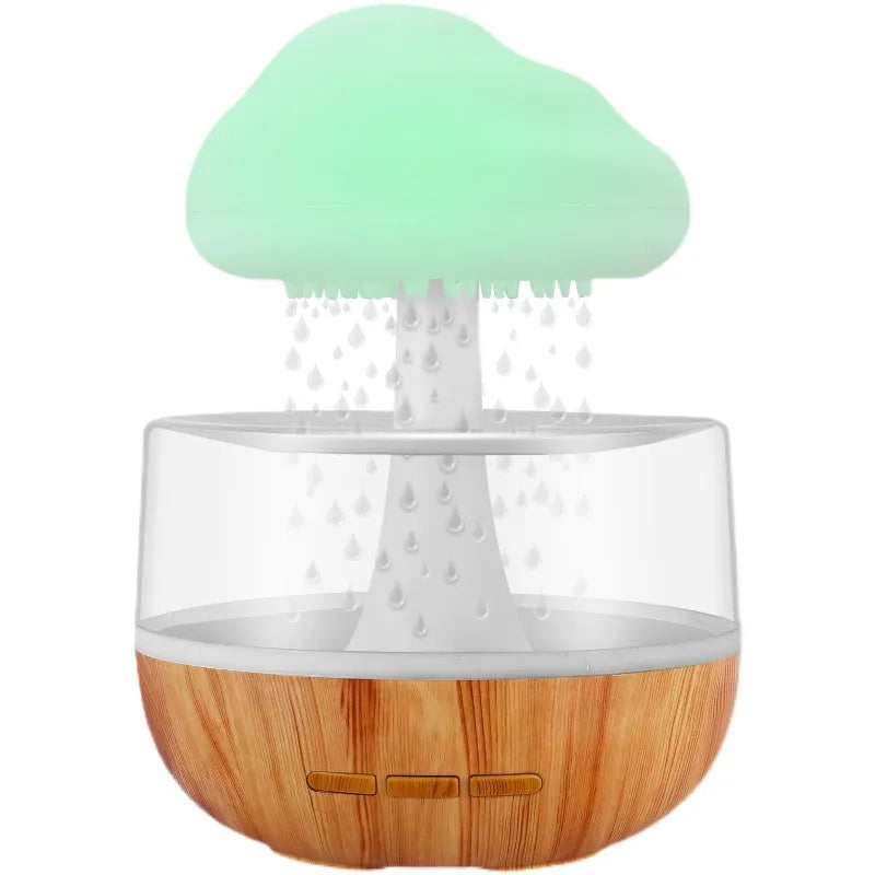 White cloud-shaped humidifier with colour changing lights and aromatherapy diffuser