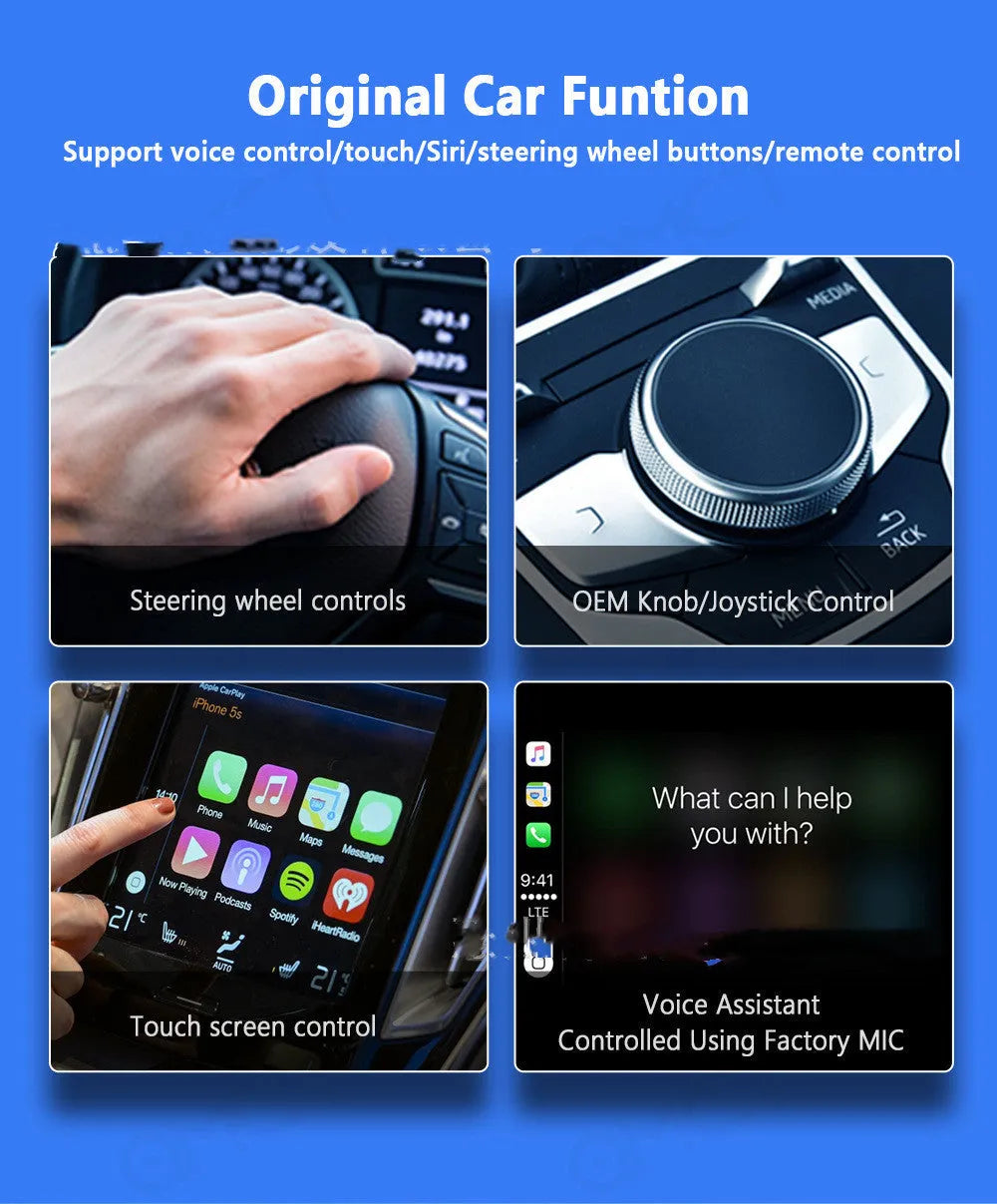 Black car GPS navigation system with 9-inch capacitive touch screen showing map display
