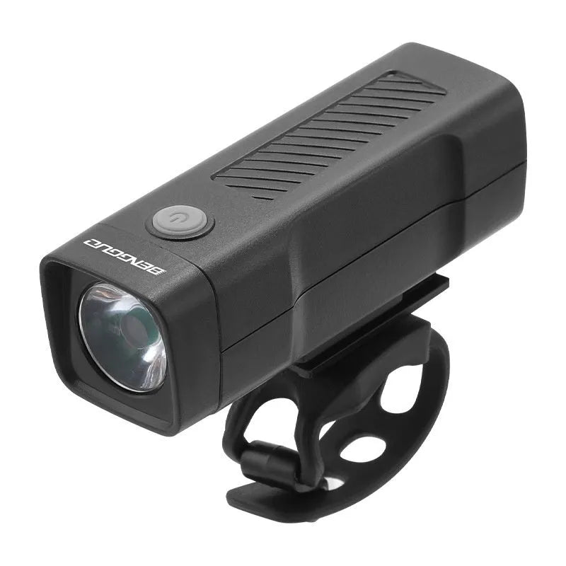 USB rechargeable bicycle headlight with quick release strap bracket