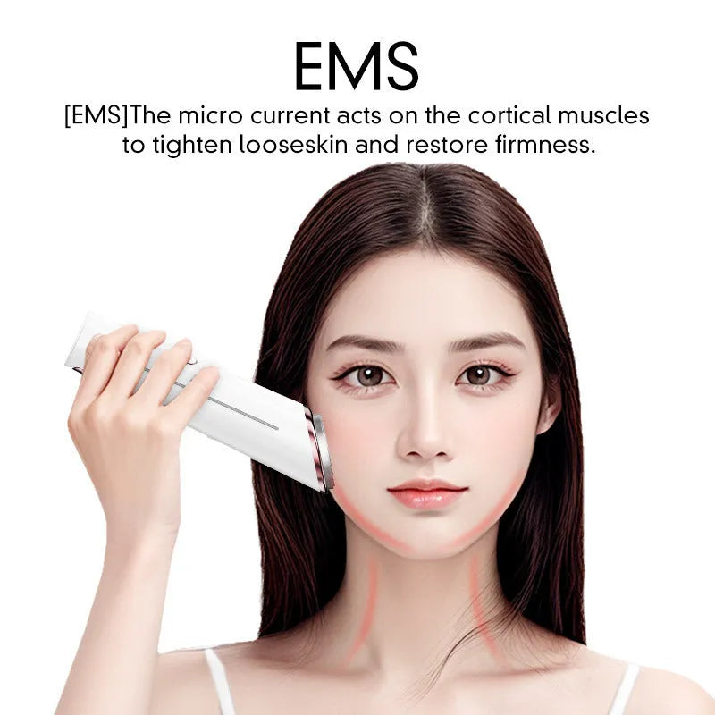 Eye Lifting And Tightening Beauty Instrument Massager Plastic USB Charging 3 Gears Vibration Colour Light White Facial Massage Tool for Skincare Routine Home Use