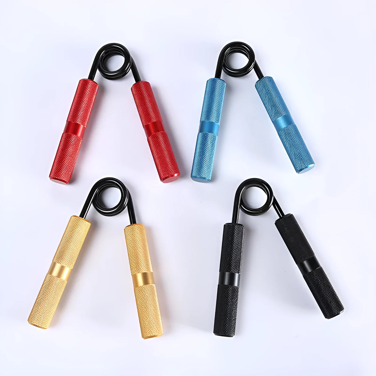 Metal spring gripper with adjustable resistance for hand rehabilitation and grip strength training