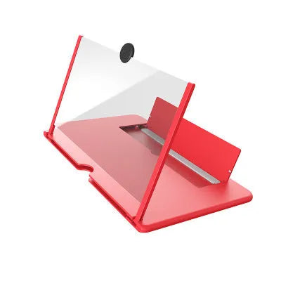 12-inch wooden grain screen amplifier folding bracket for mobile devices showing portable stand design
