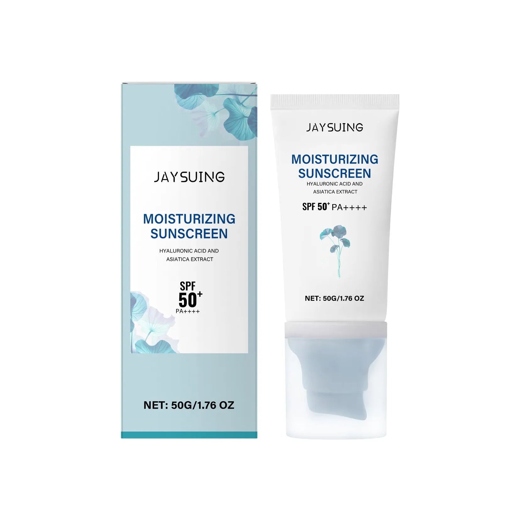 50g portable Snow Grass sunscreen tube with titanium dioxide and Centella Extract for facial UV protection