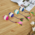 Paper sisal ball cat toy 20x4.5cm on neutral background for pet play