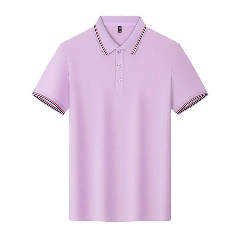 Solona ice-feeling short sleeve work polo shirt in multiple colours on a hanger.