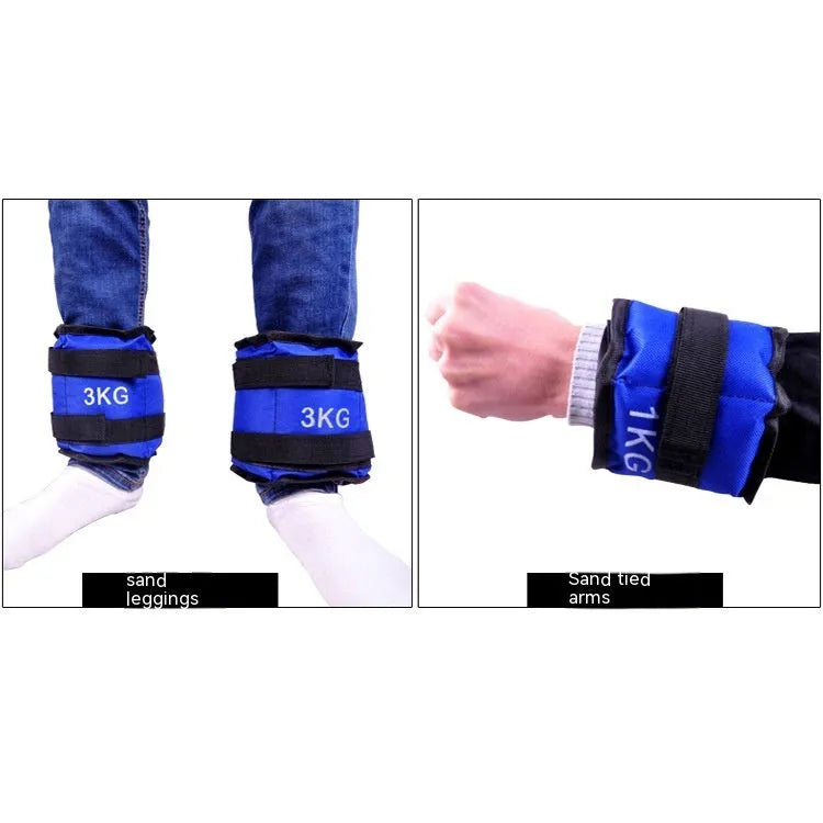 Pair of Oxford cloth legging sandbags for track and field training in various weight options