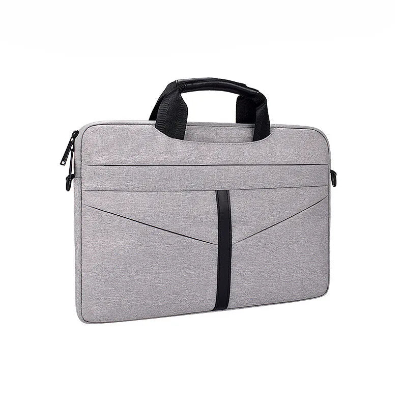 Black Oxford cloth shoulder computer bag with waterproof and shock-resistant padding for 15.6 inch laptops