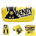Student cartoon canvas pencil case with anime print, 20x9x6.5cm, in one of four colour styles