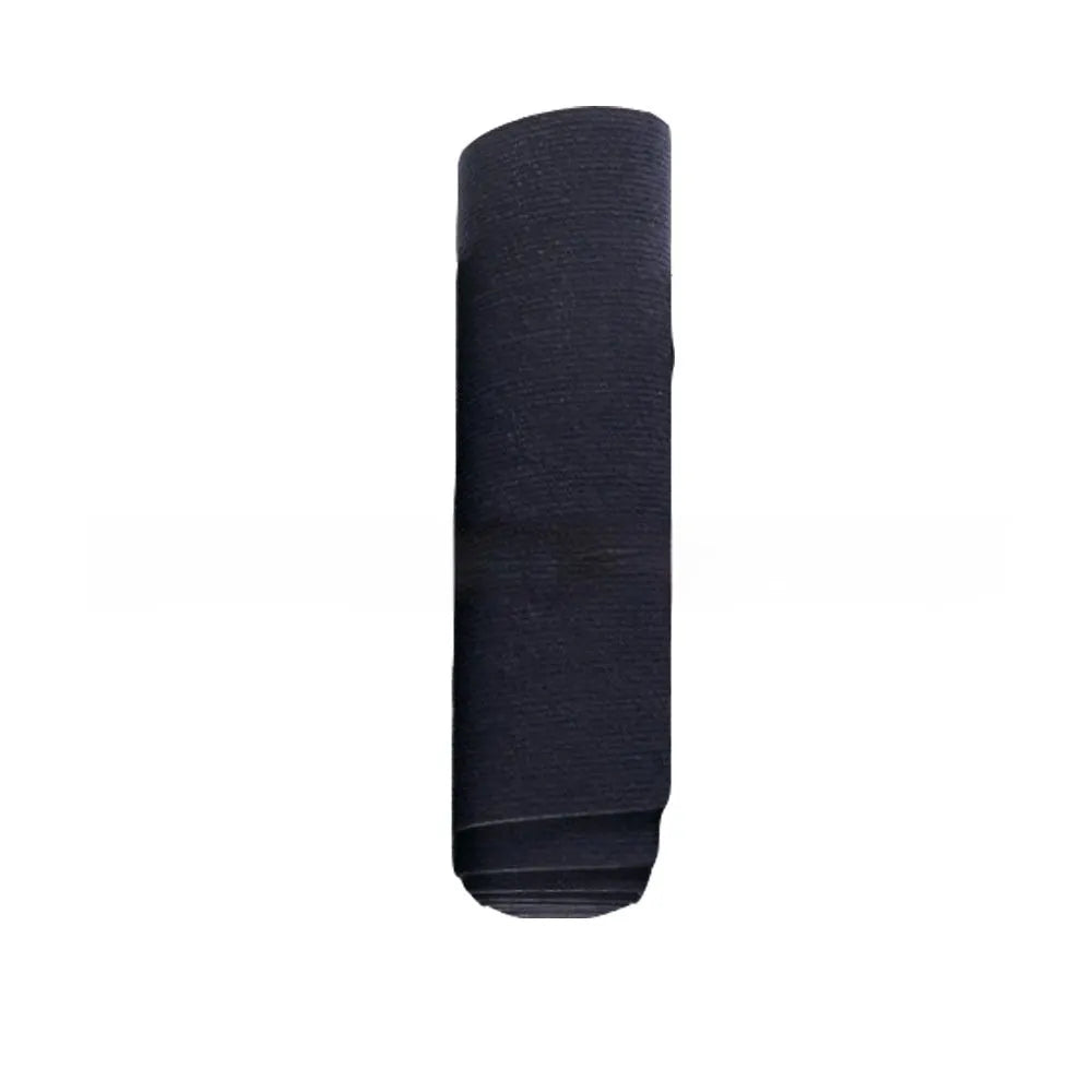 Self-adhesive cat scratch carpet mat in beige, trimmed to fit sofa arm, with scissors and roll packaging