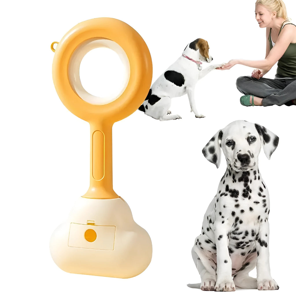 Cloud shape jaw dog pooper scooper with comfortable grip handle in white blue colour