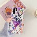 Huawei phone case with floral lattice pattern in TPU and PC back cover design