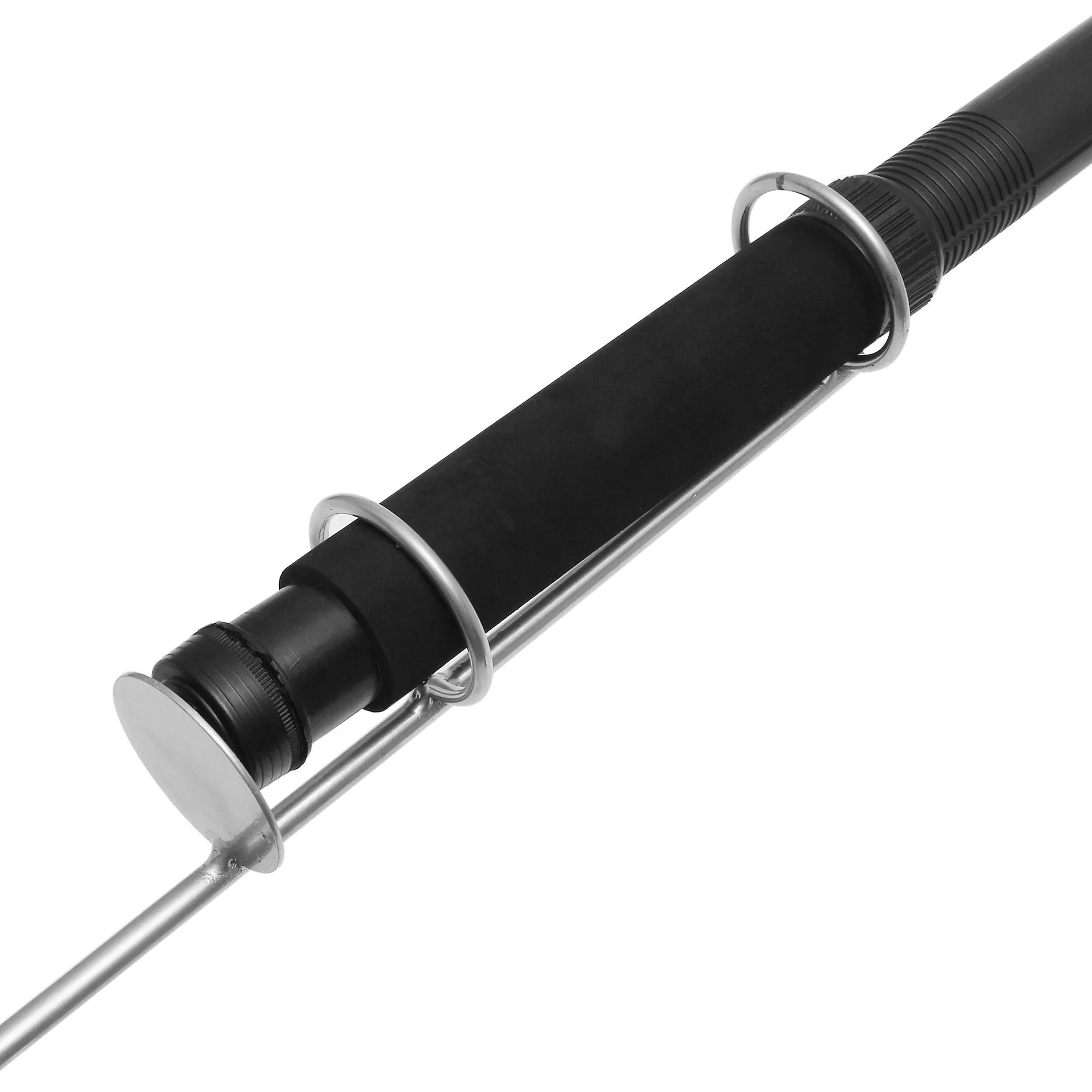 IP68 waterproof LED fishing rod light with telescopic pole and remote control on a 12V battery.