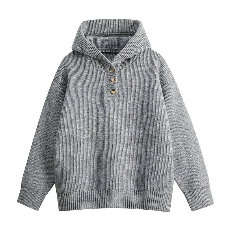 Men's loose fit hooded chenille sweater batwing sleeve pullover in beige, front view